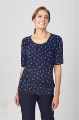 Womens Petal Print Knit Top