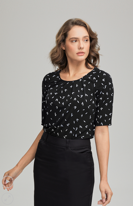 Womens Petal Print Knit Top