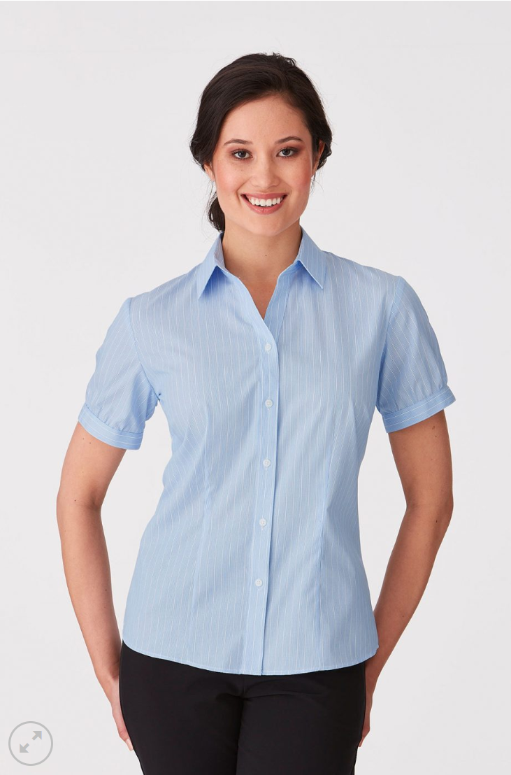 Womens Short Sleeve Shadow Stripe Shirt