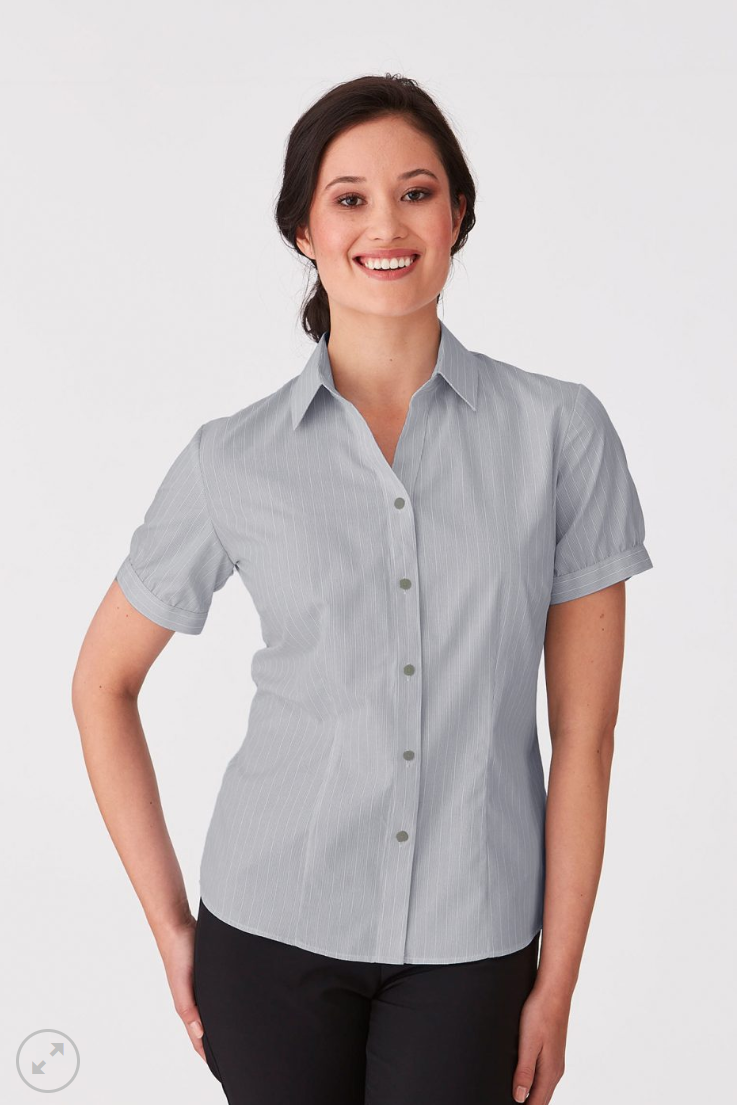 Womens Short Sleeve Shadow Stripe Shirt