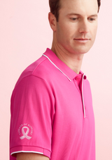 Mens Pink S/S Polo