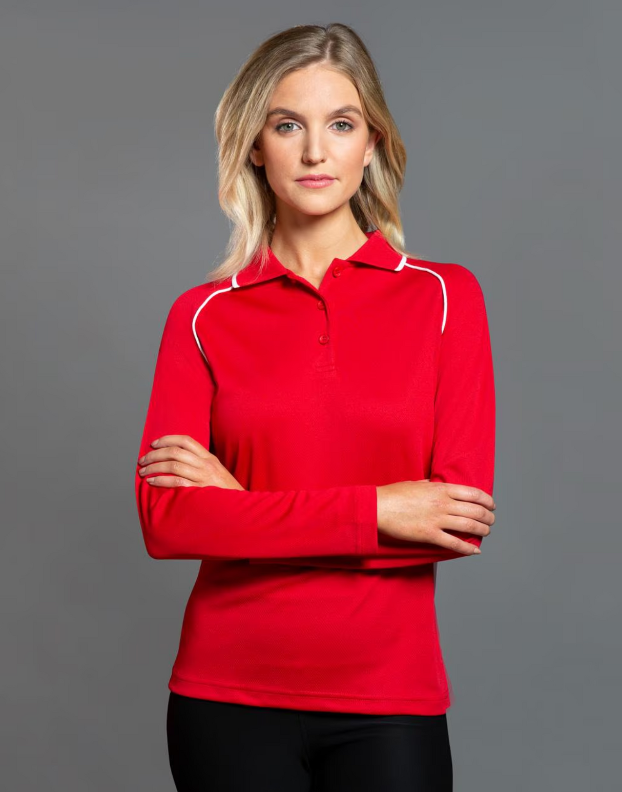 Champion Plus Womens Long Sleeve Polo