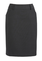 Wool Stretch Multi-Pleat Skirt